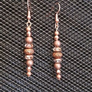 3/$20 | Antique/bright copper dangle earrings
